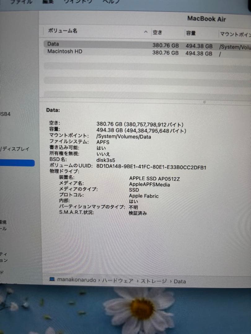 Apple Macbook Air M4 13インチ 16GB スカイブルー