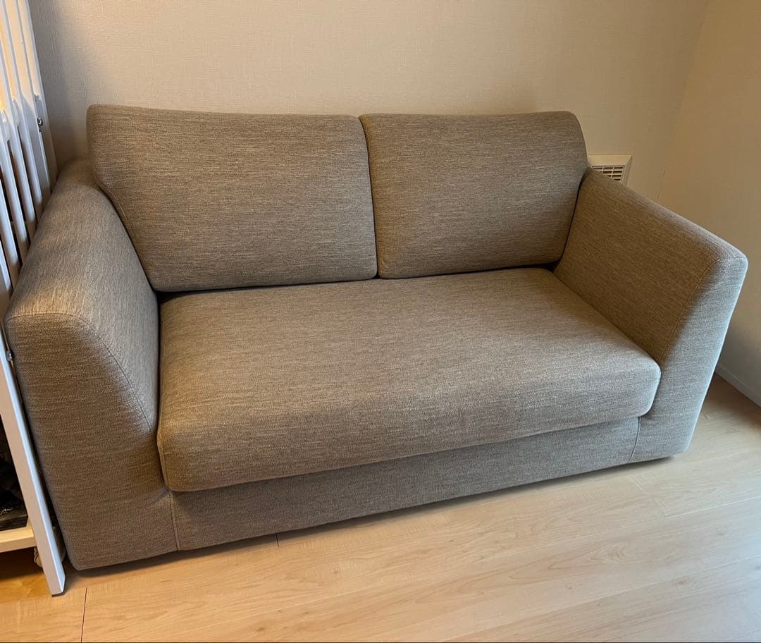 ニトリ 布張りソファ2人掛け 2.5人掛けモカ ベージュ グレージュ ブラウン系