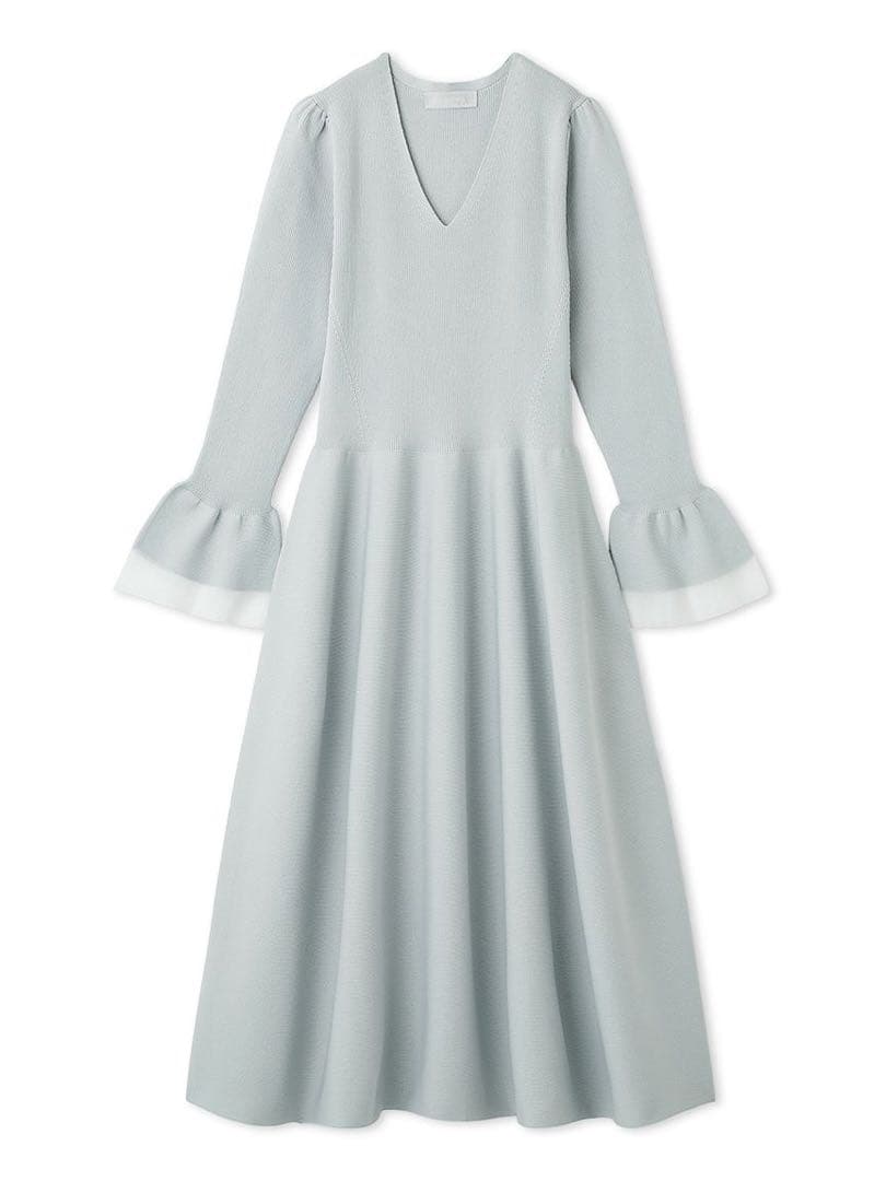 【新品未使用】CELFORD♪シアーミックスホールガーメントワンピース SAX