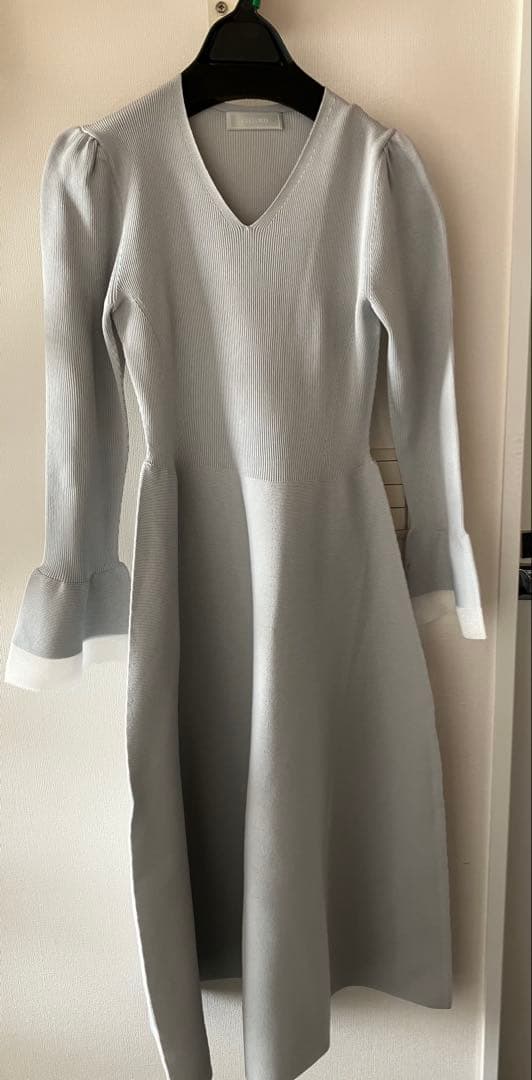 【新品未使用】CELFORD♪シアーミックスホールガーメントワンピース SAX