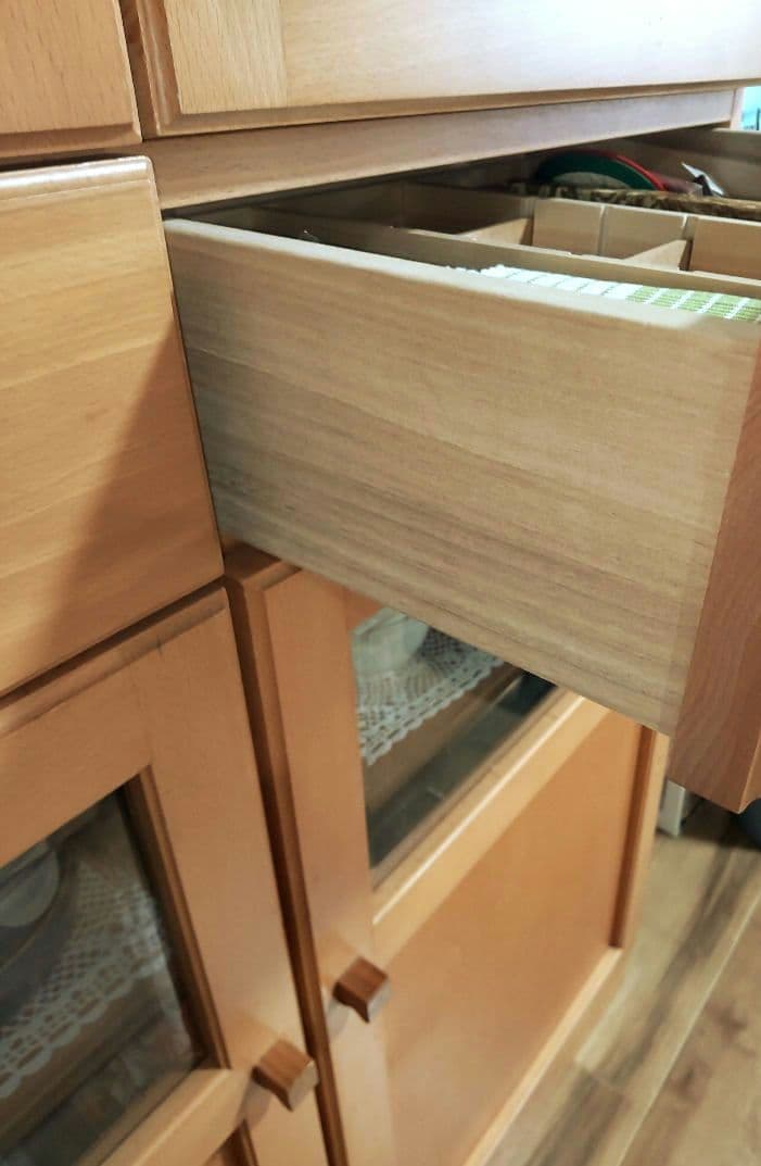 【美品】日進木工 ダイニングボード カップボード 北欧 幅103cm 天然木