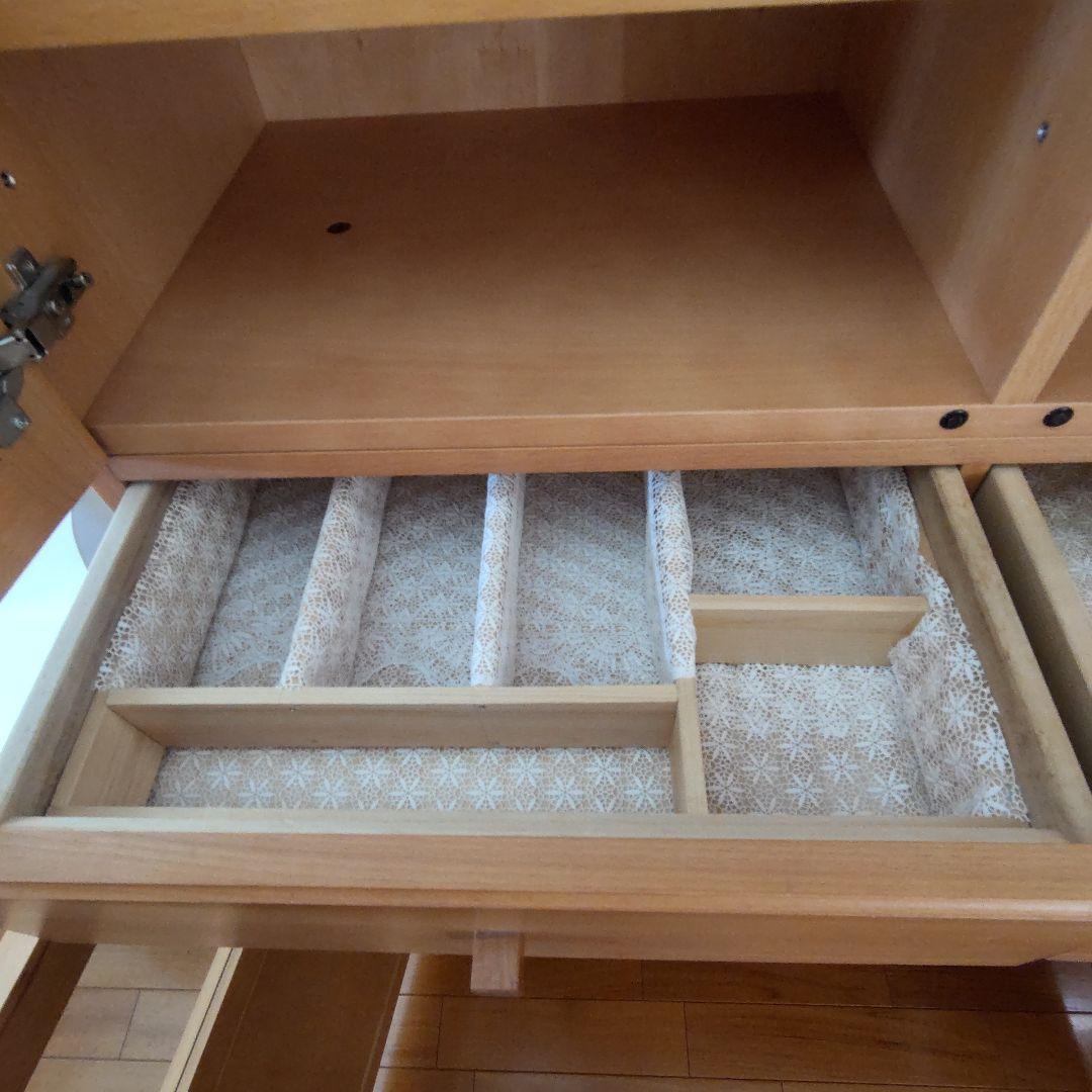 【美品】日進木工 ダイニングボード カップボード 北欧 幅103cm 天然木