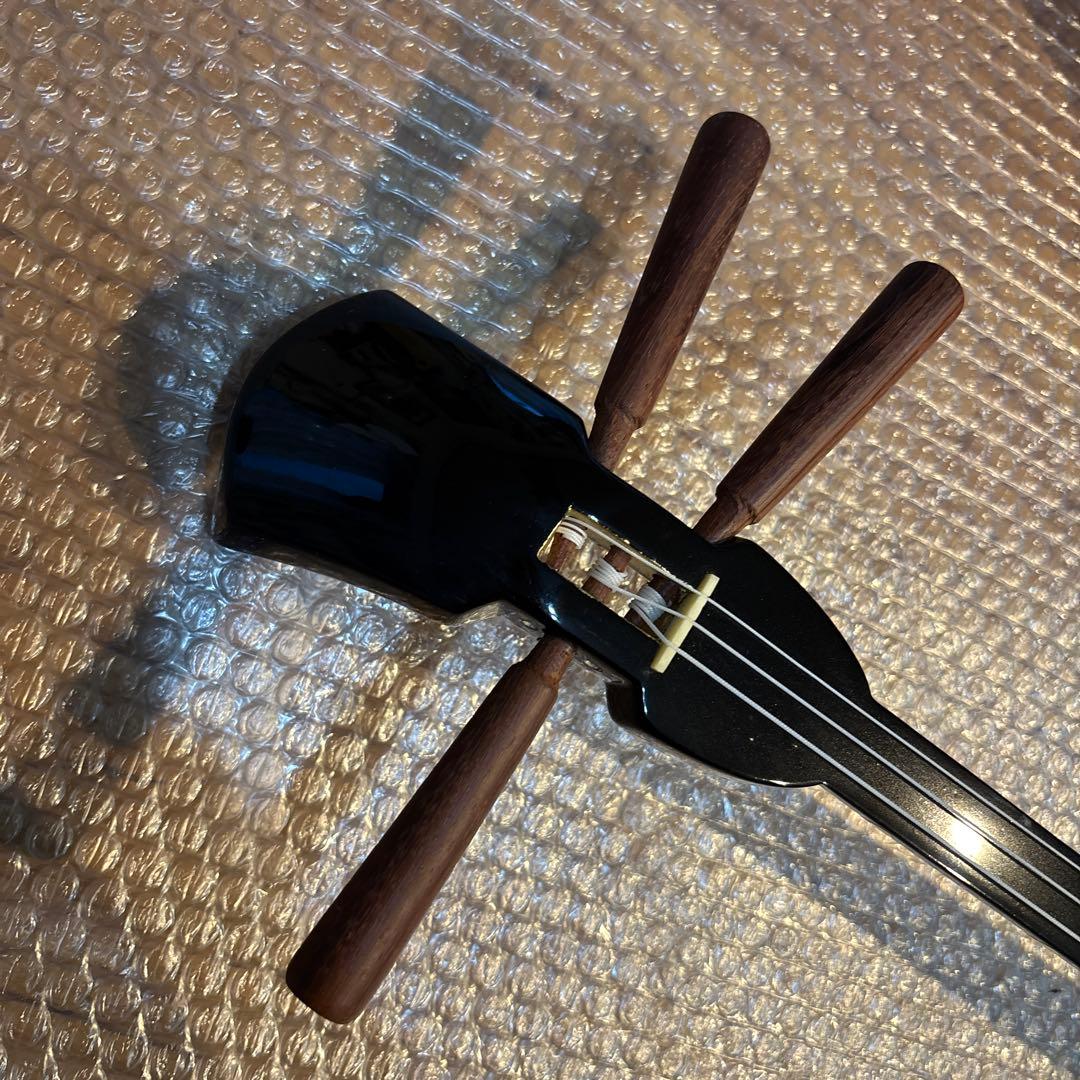 沖縄三線　三線　リュックケース付き　合皮　人工皮　蛇柄　三味線