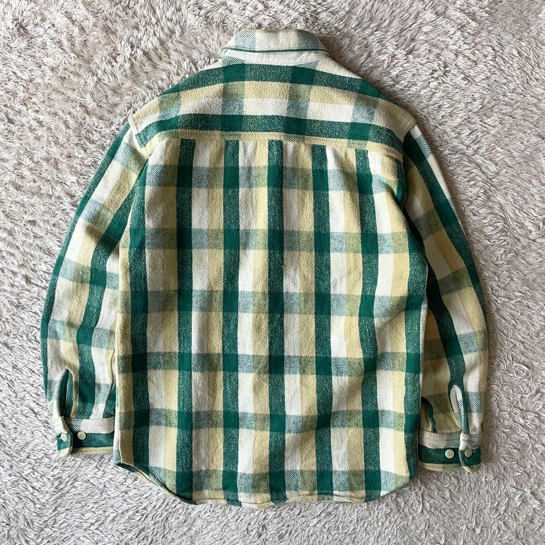 45rpm 90s ヘビーネルシャツ 3 緑白チェック