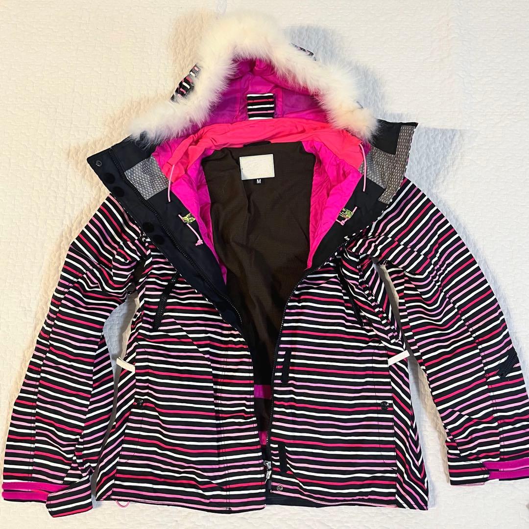 エーアールジーarg スノボウェア スキーウェア お尻パッド付き レディースM