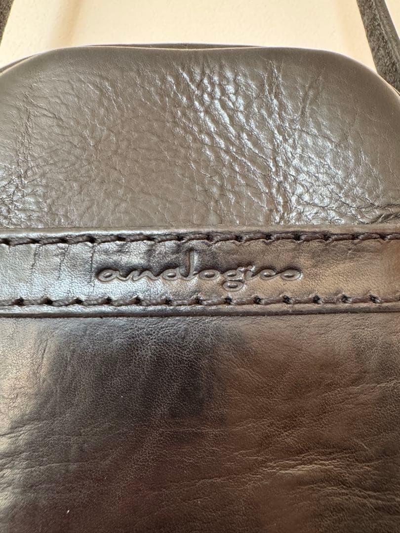 【美品】アナロジコ analogico ポケットミニショルダー バッグ ブラック