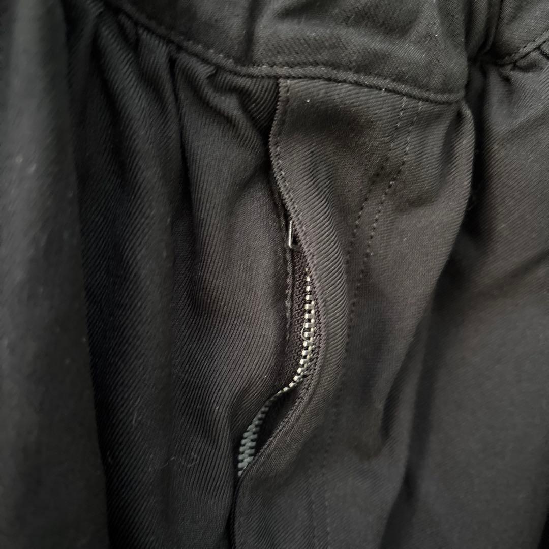 BLACKコムデギャルソンサルエルパンツ ブラック ジッパーポケット付き