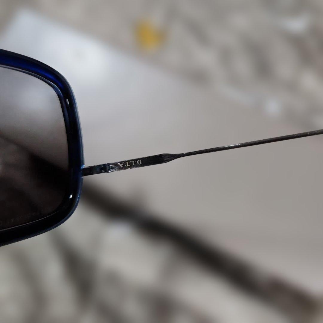 DITA FLIGHT 006 サングラス　ブルー系フレーム、ガンメタ