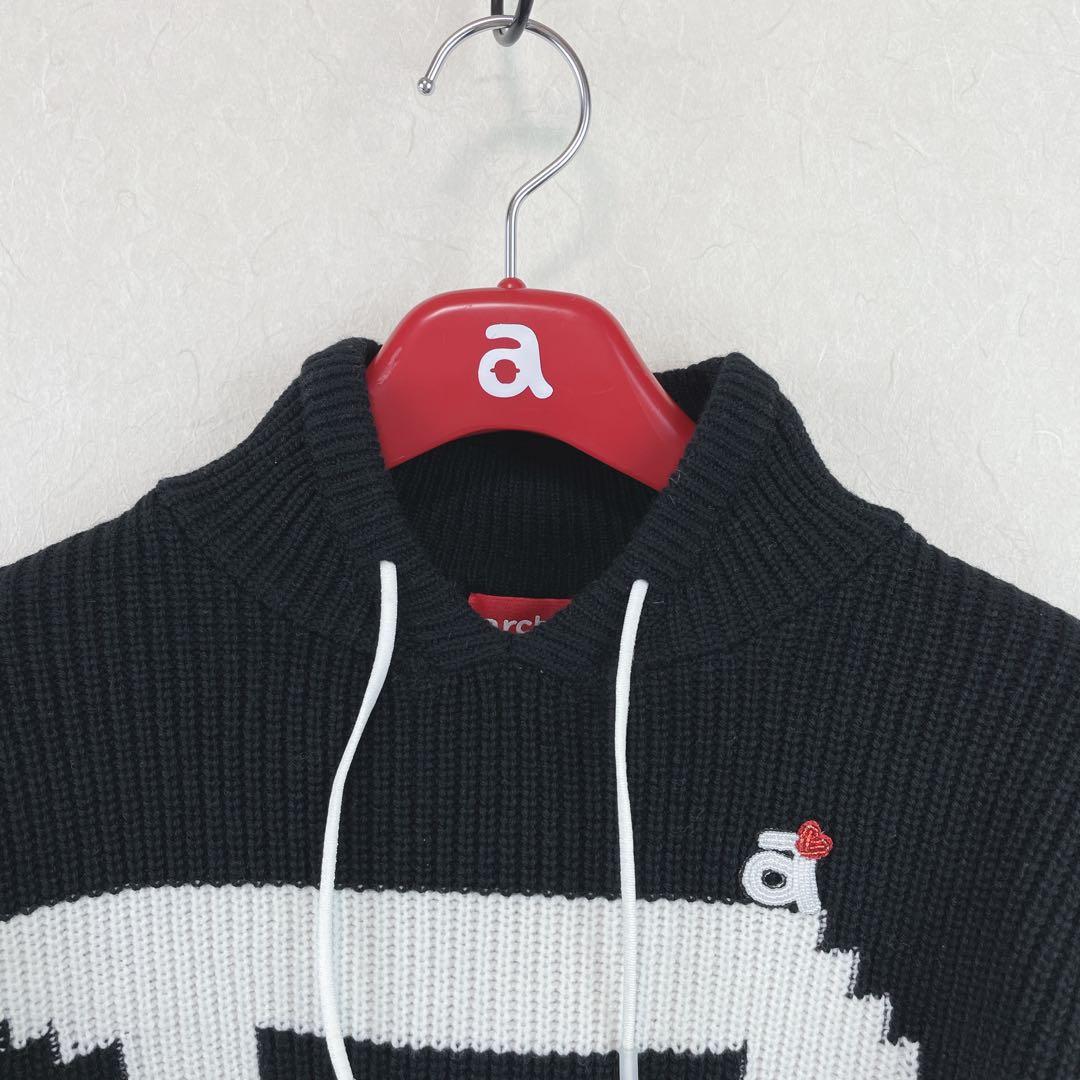 【新品未使用 アルチビオ】22FW新作ロゴ畦セーター38号