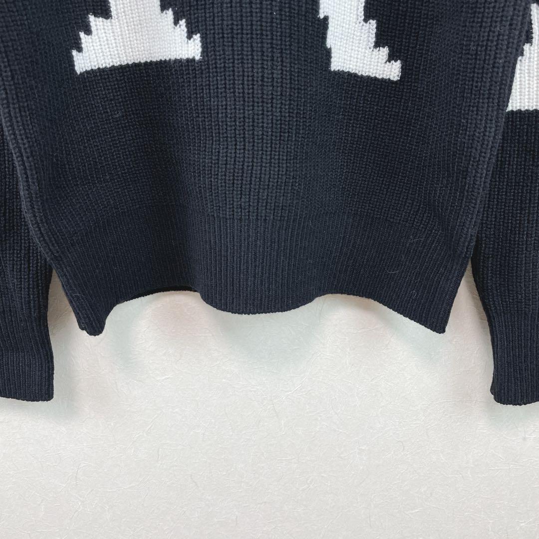 【新品未使用 アルチビオ】22FW新作ロゴ畦セーター38号