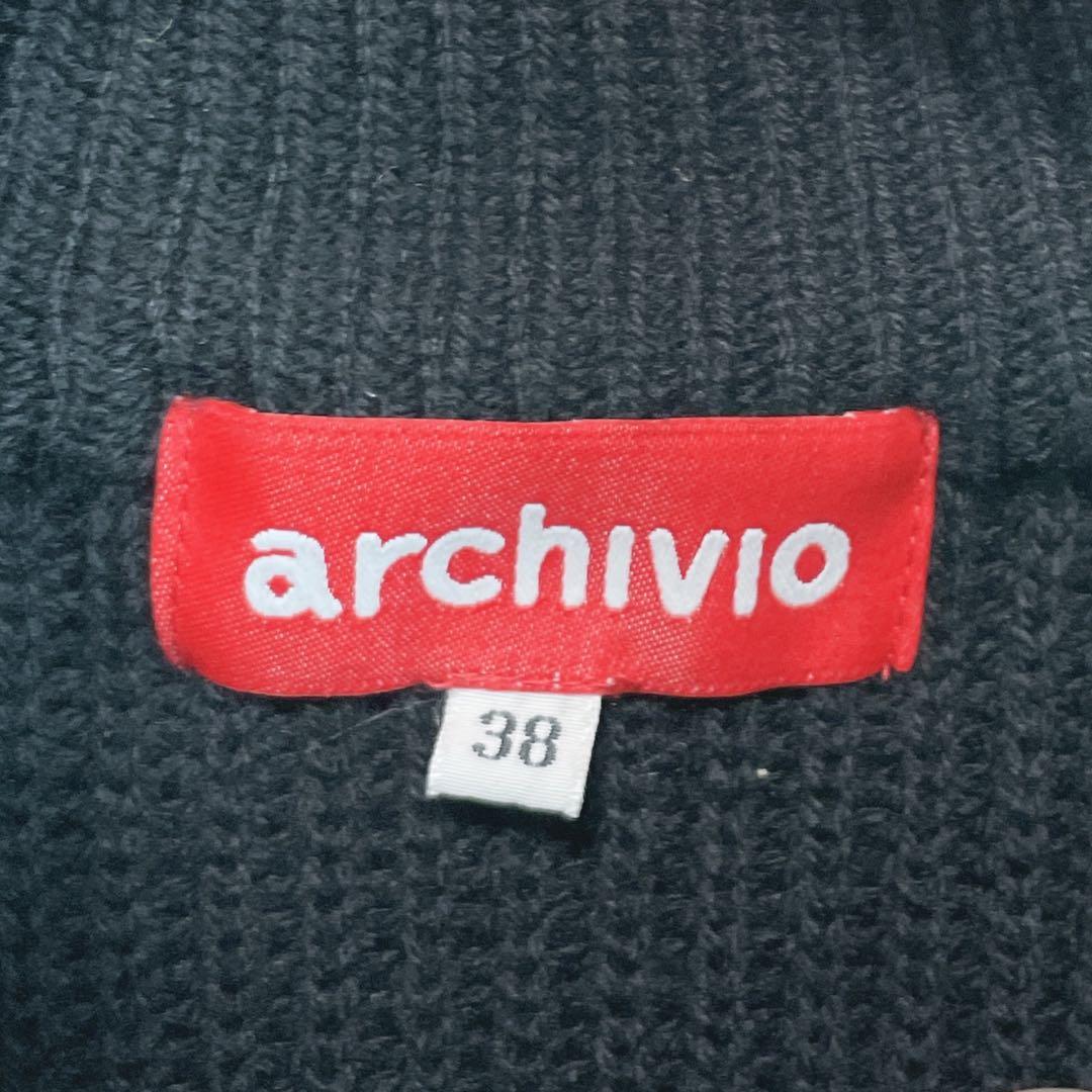 【新品未使用 アルチビオ】22FW新作ロゴ畦セーター38号