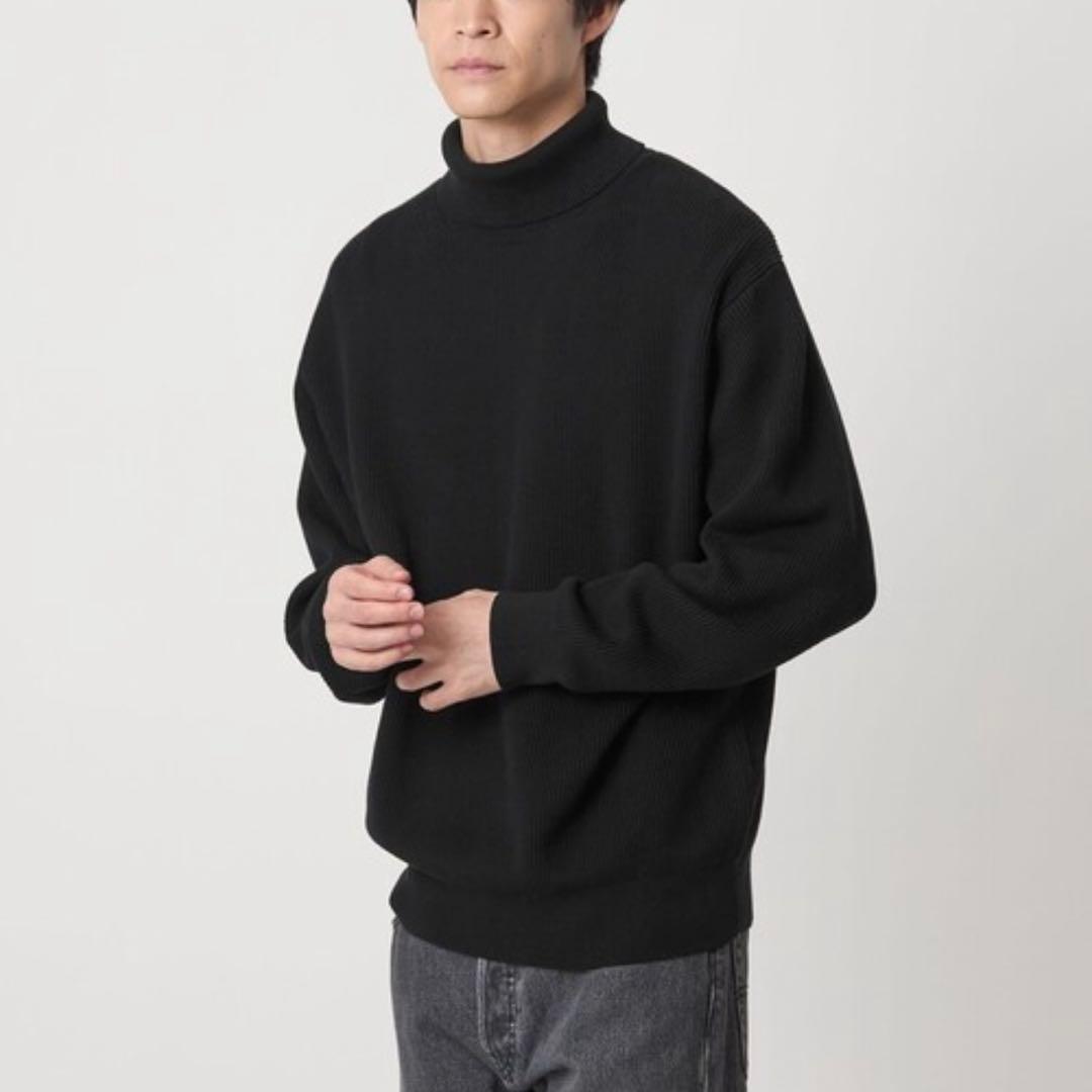 極美品◎グリーンレーベルリラクシング コットンタートルネック2枚セット M 綿