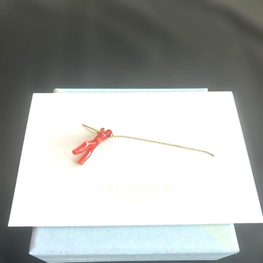 MONAKAjewellery サンゴピアス(片耳用)