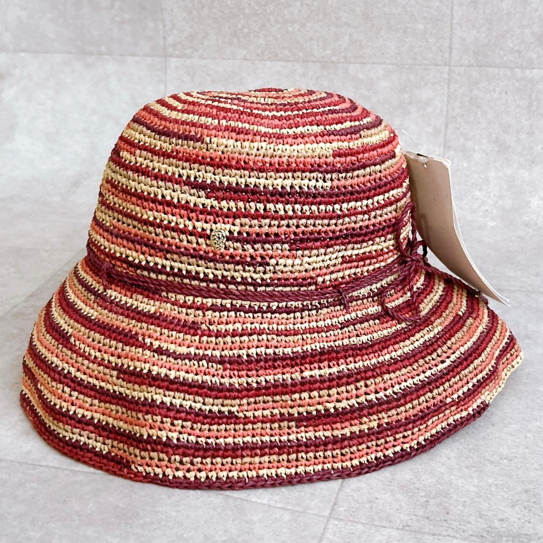 タグ付き✨ヘレンカミンスキー ラフィアハット プロバンス10 ピンク系