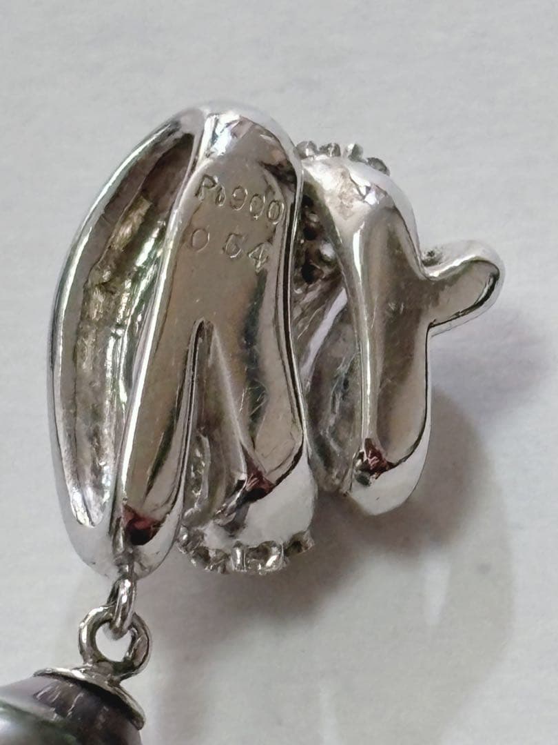 ブラックパール　ダイヤモンド　Pt900 ペンダントトップ