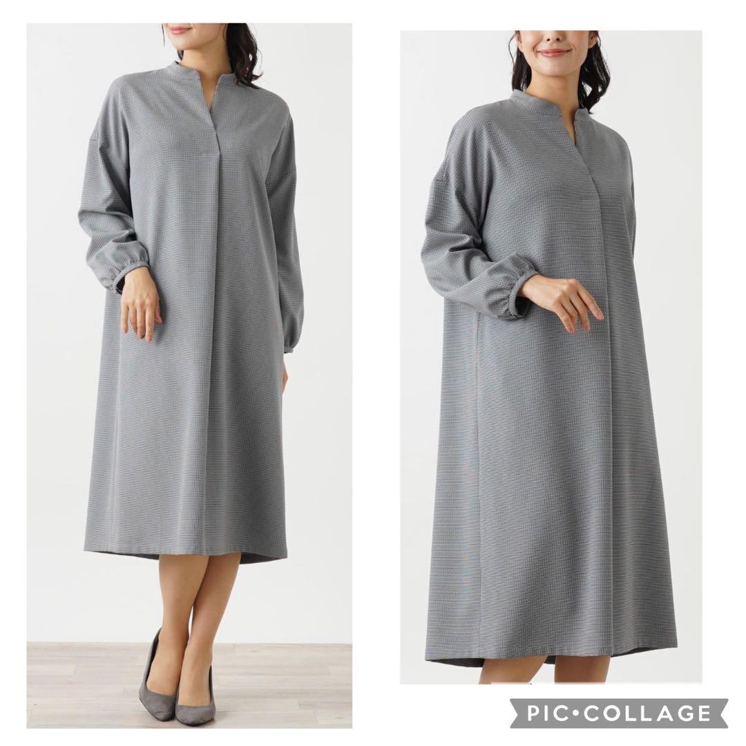 レリアン　タグ付新品未使用　ブールジュ　ワンピース　ライトグレー系