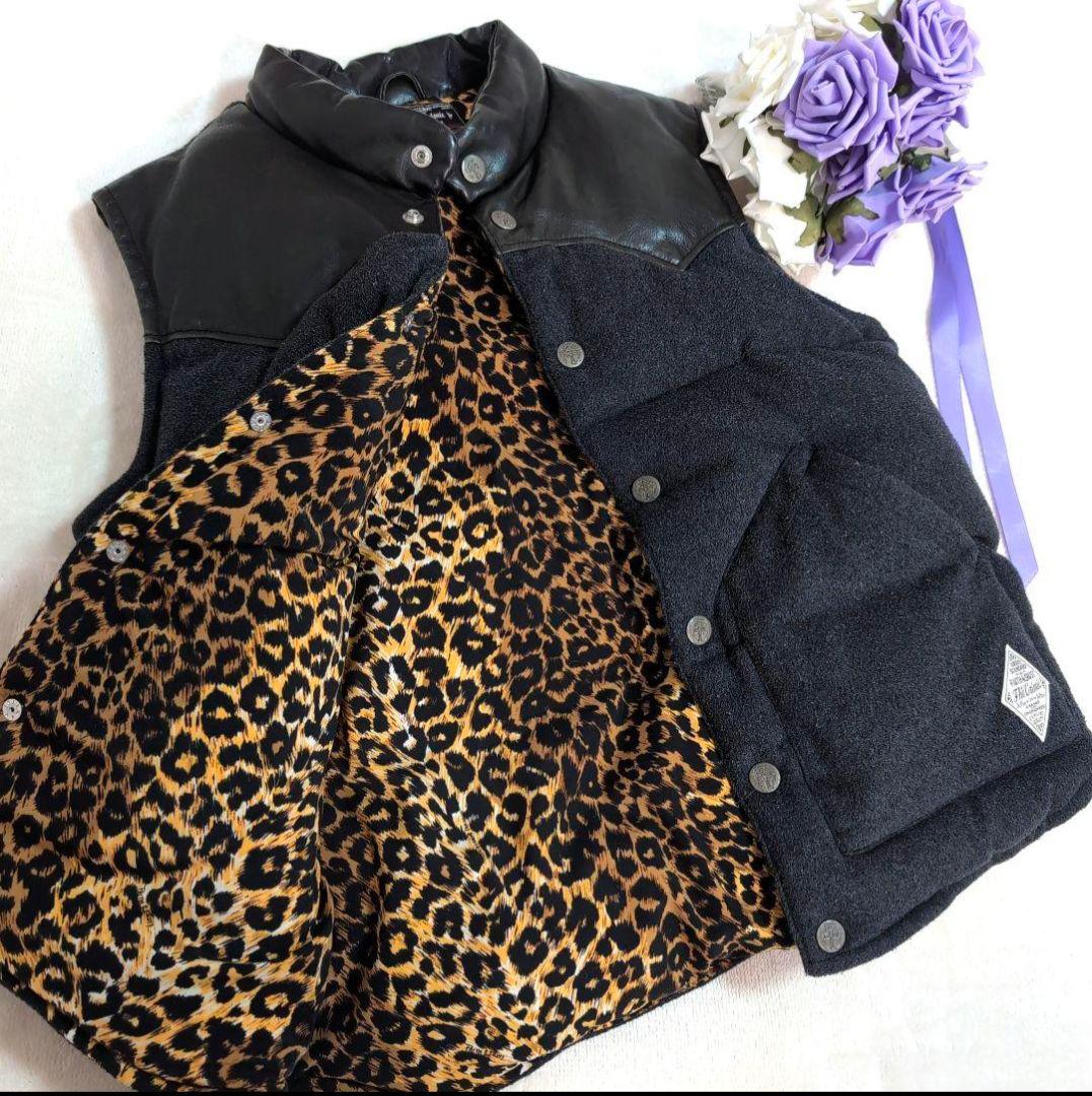 dz50 The Crimie ダウンベスト レオパード 本革 メンズM
