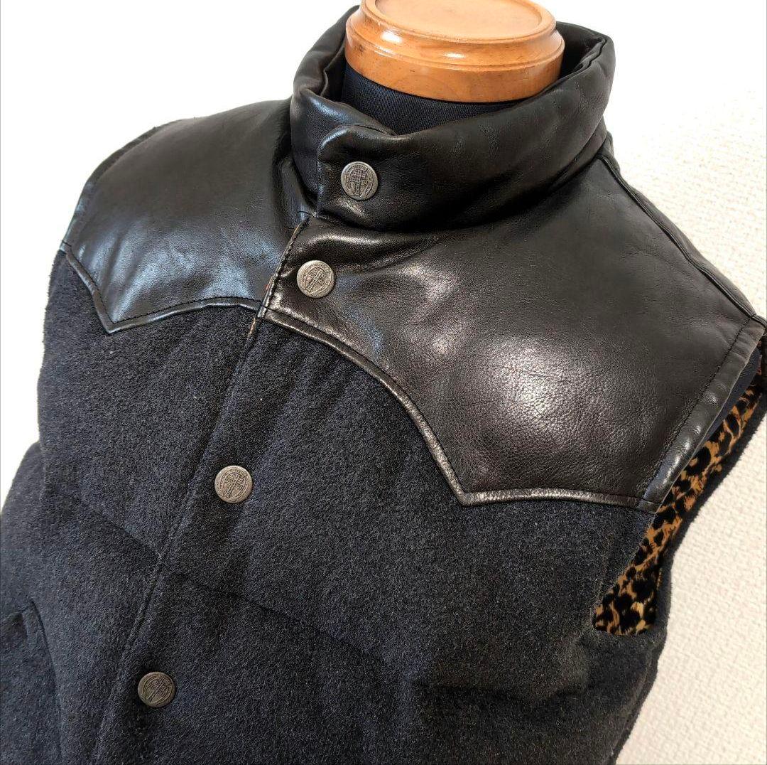 dz50 The Crimie ダウンベスト レオパード 本革 メンズM