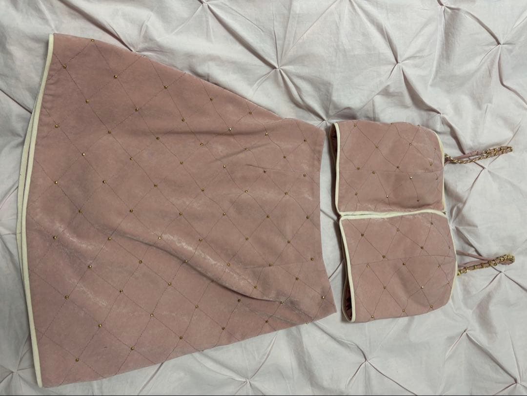 ROBE de FLEURS スタッズ×キルティングセットアップキャミドレス