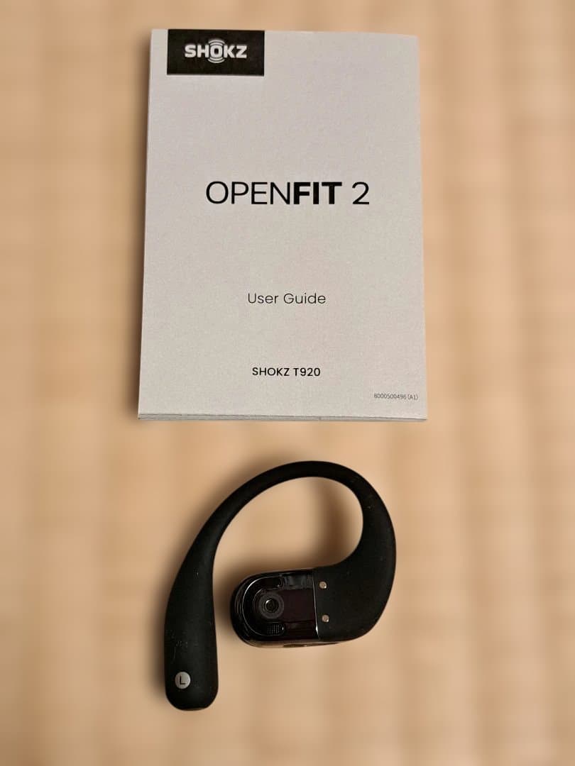 OPENFIT 2 Shokz ブラック【左のみ】　黒　ワイヤレスイヤホン