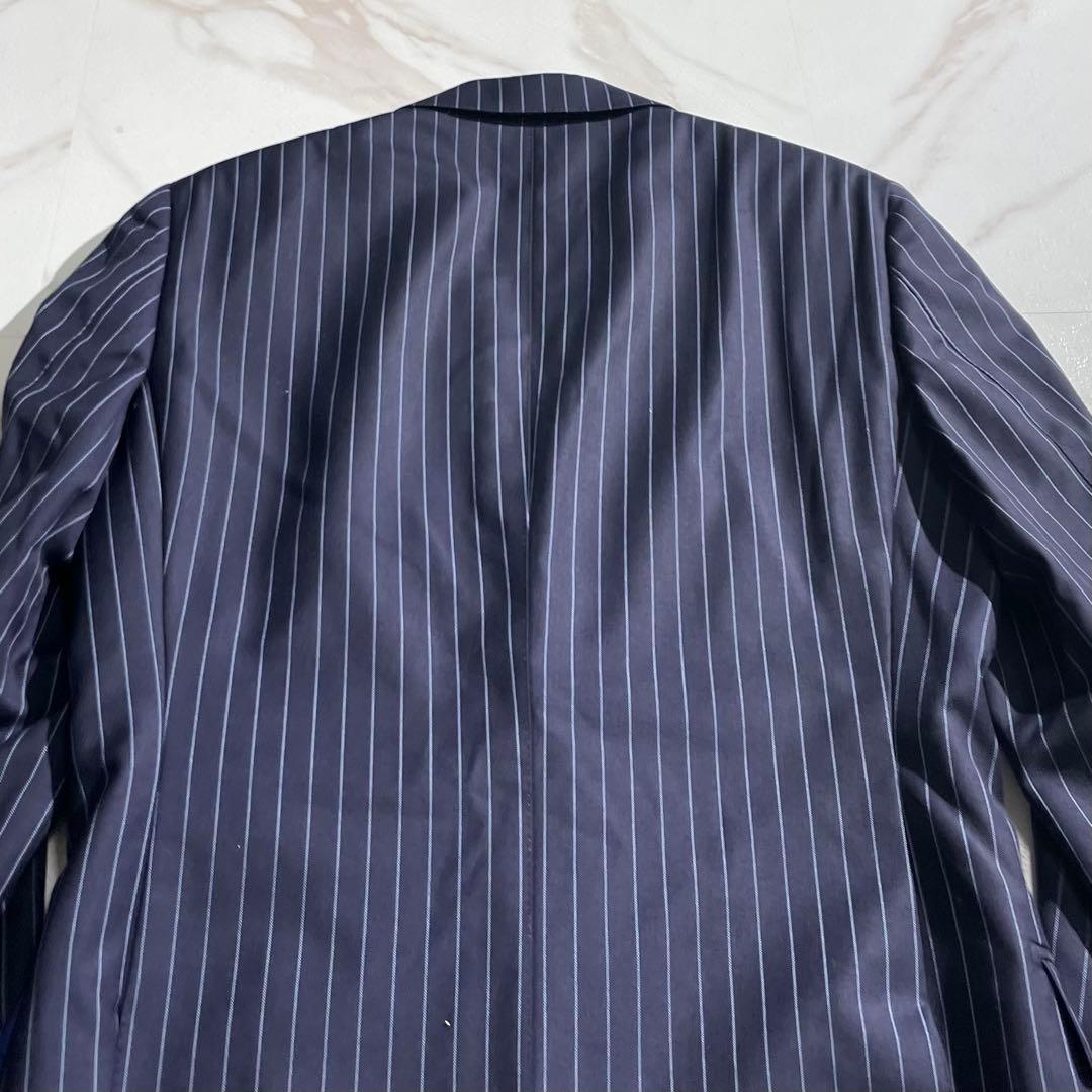 極美品✨ ビームスエフ スーツ セットアップ ネイビー ストラップ M相当 紺色