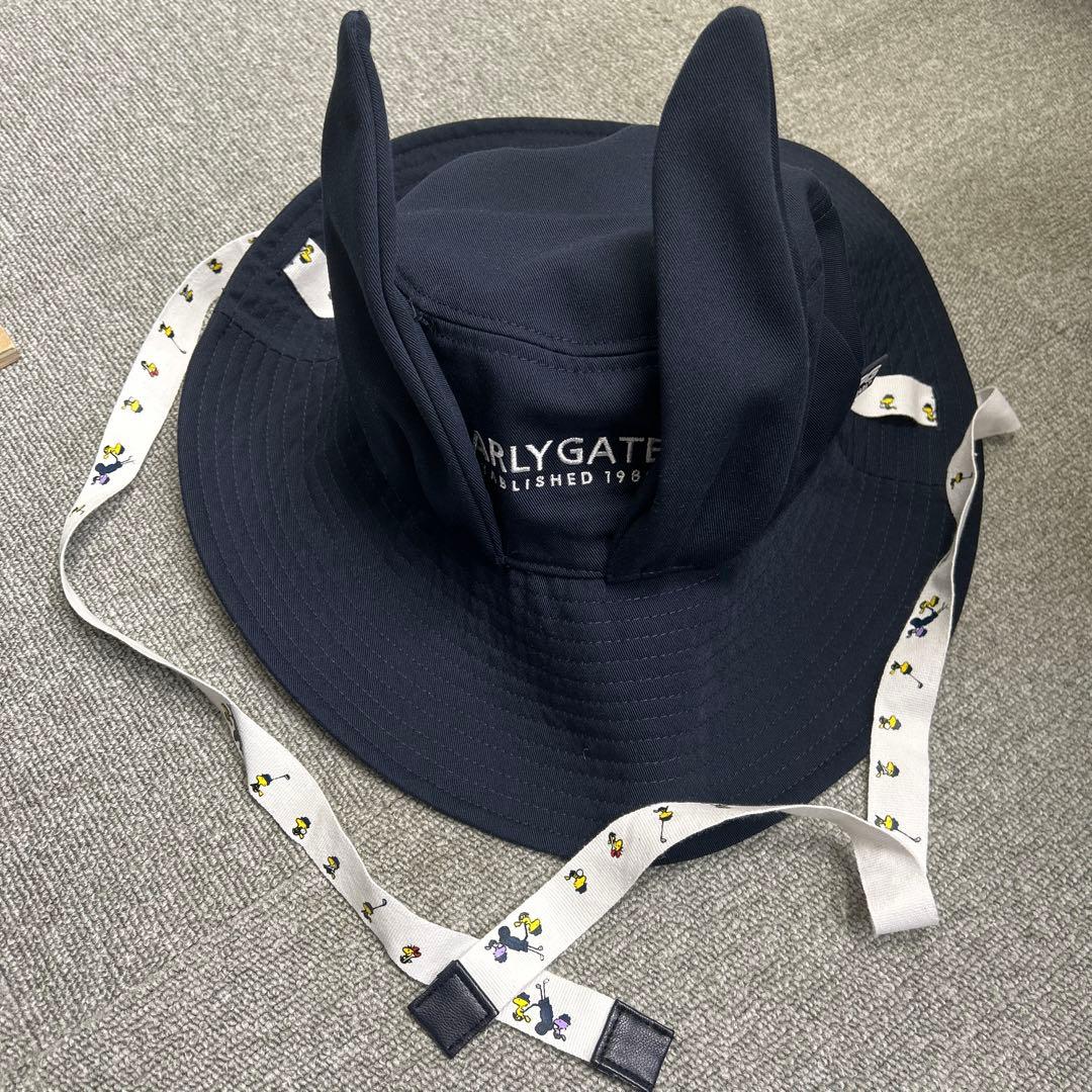 パーリーゲイツ／ SNOOPY 耳付きハット ＜ネイビー＞ ユニセックス