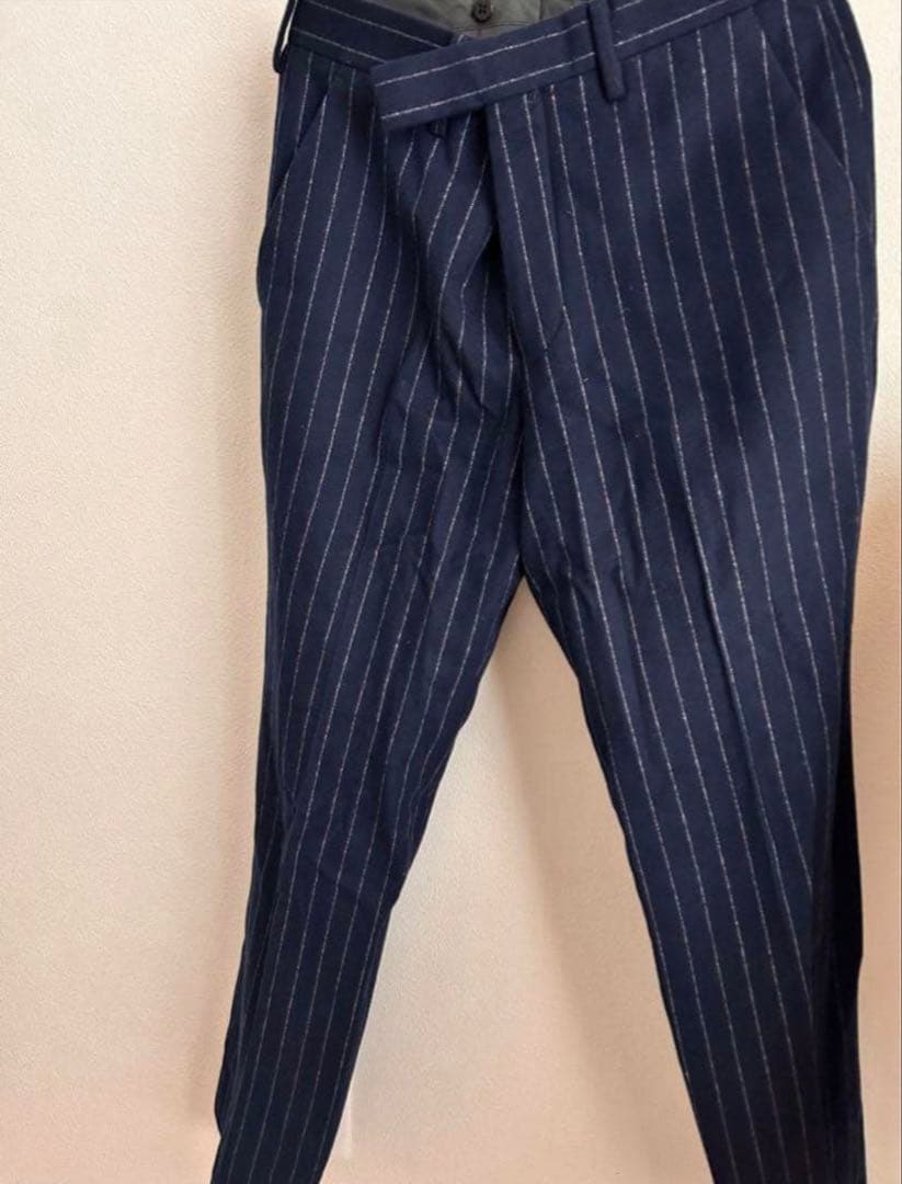 WACKO MARIA ネイビー ストライプ ダブルジャケット