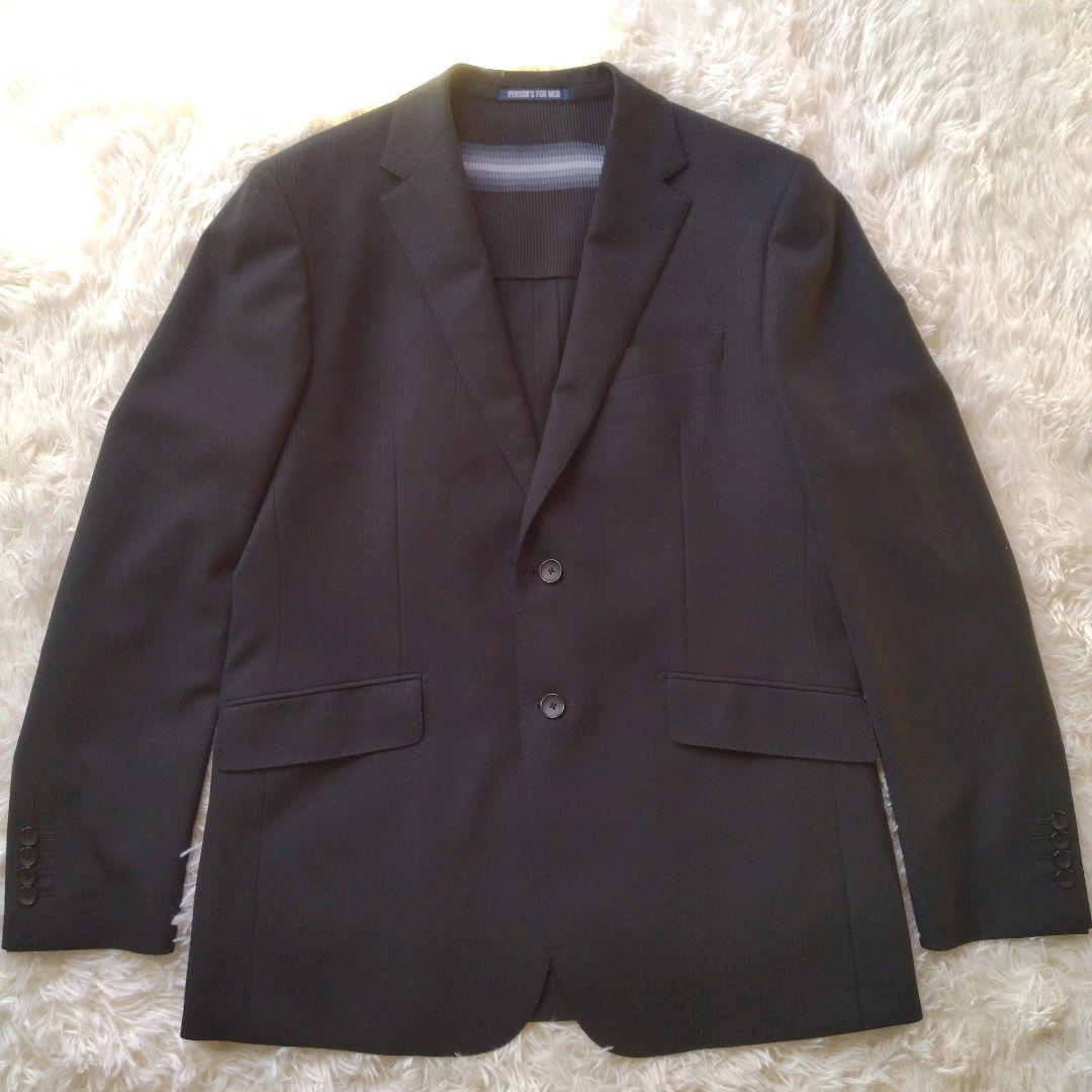 極美品 PERSON'S 高機能 形状記憶 スリーピース AB6 黒