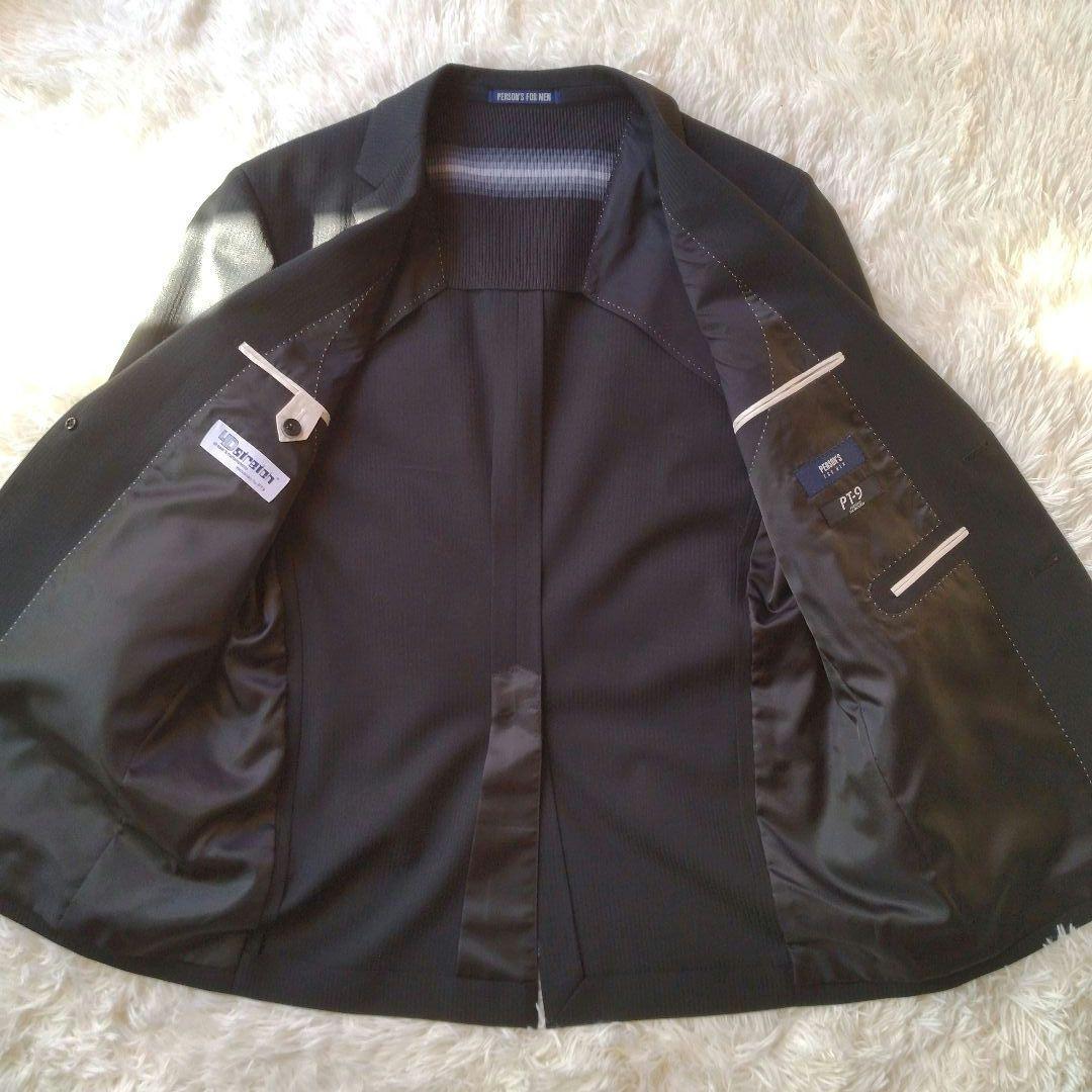 極美品 PERSON'S 高機能 形状記憶 スリーピース AB6 黒