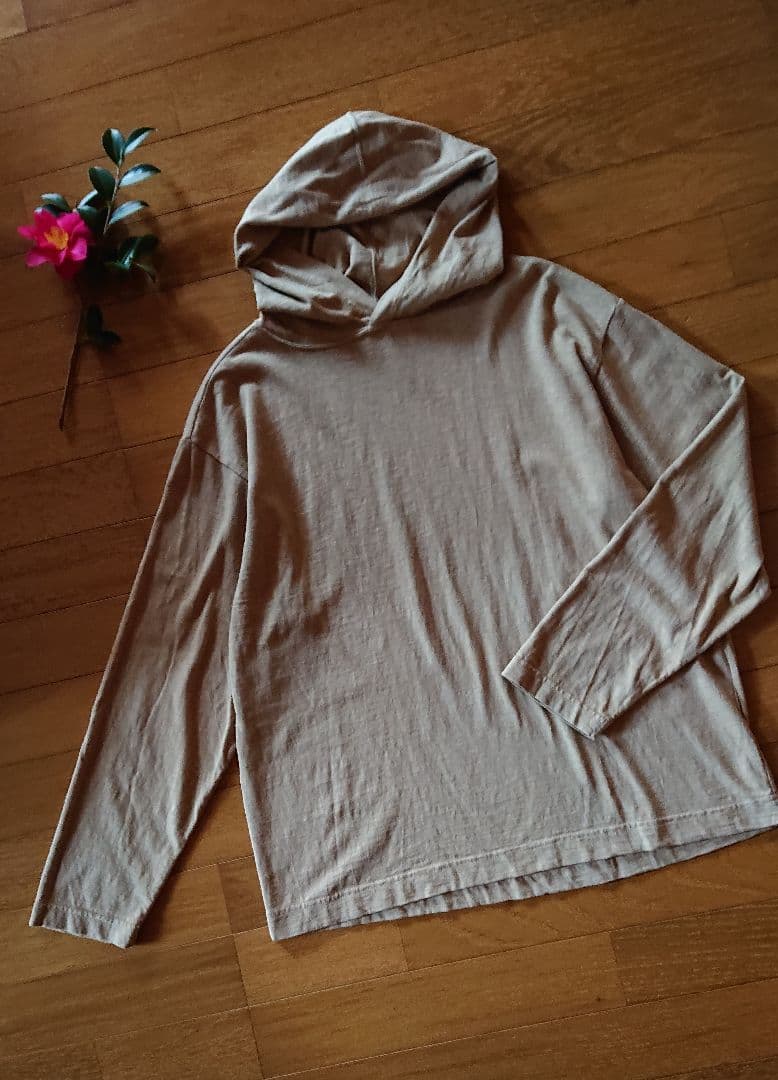 45R☆度詰め天竺の908オーシャンフーディ/ベージュ♪