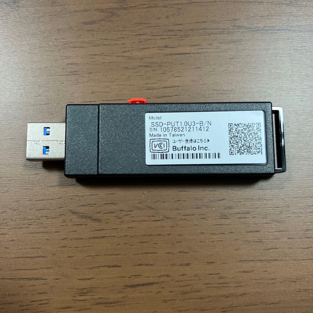 BUFFALO 外付けSSD 1.0TB SSD-PUT1.0U3-B/N