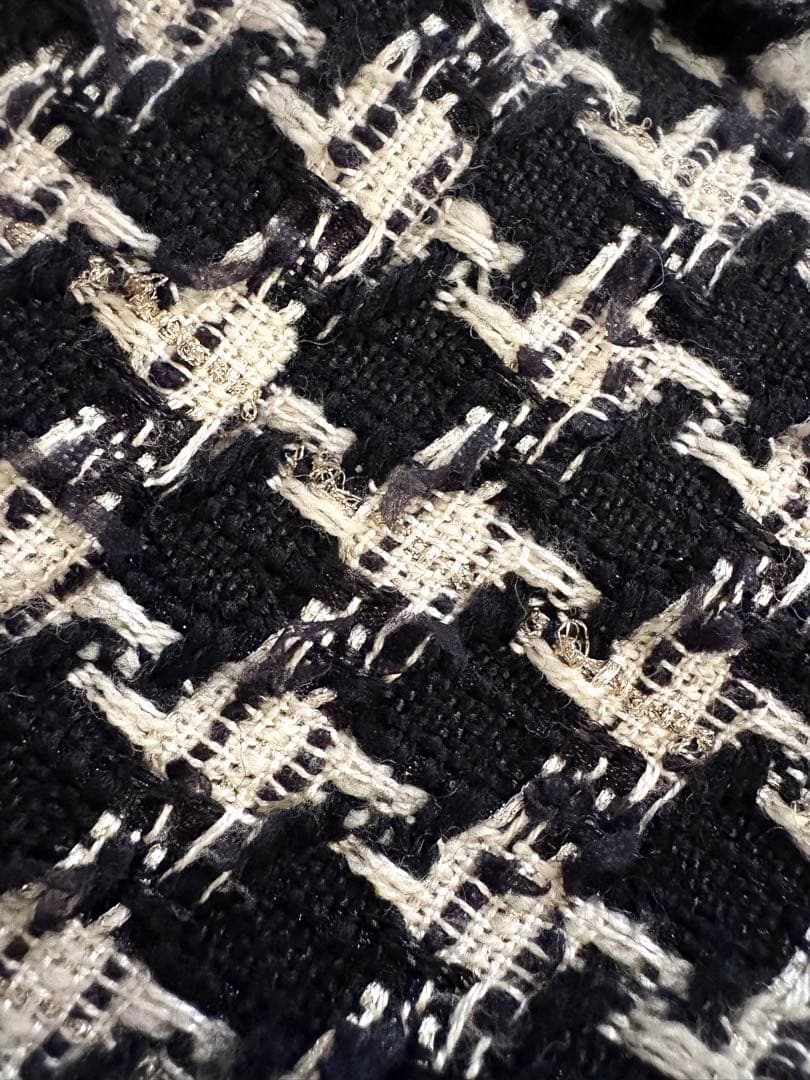 【美品】GRACECONTINENTAL ツイードファーコート　ラメ