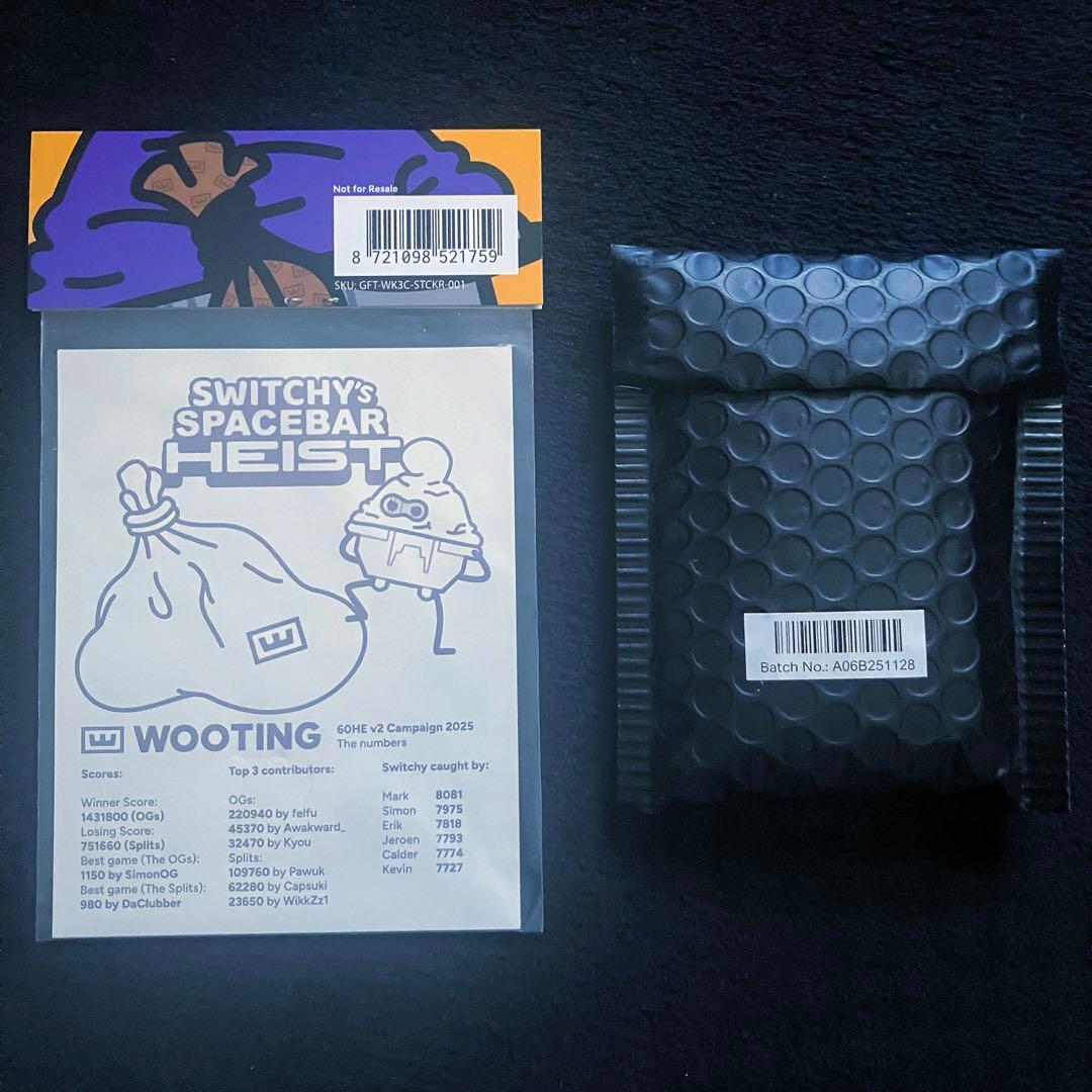 【新品未開封】Wooting 60HE V2 分割スペース 黒 アルミ ANSI