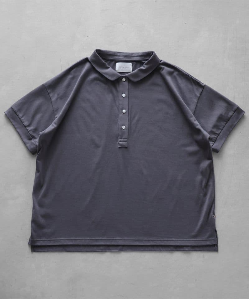 HUIS 　SUVIN COTTON半袖ポロカットソー