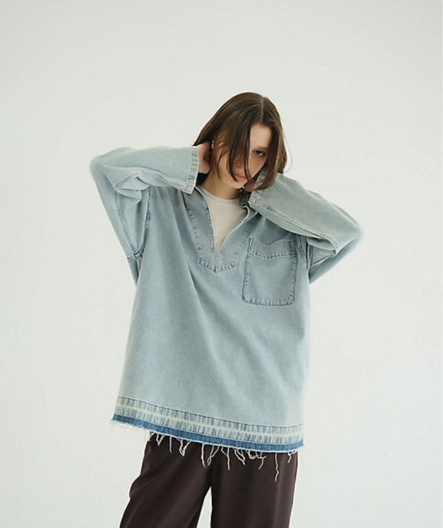 新品未使用　CLANE クラネDENIM OVER SKIPPER SHIRTS