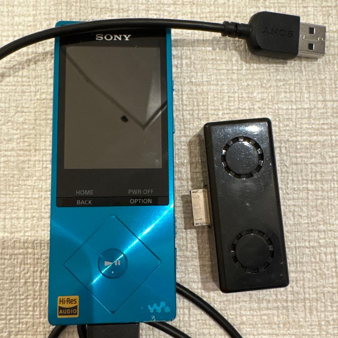 SONY ウォークマン ハイレゾ対応 青色 本体 充電ケーブル有り