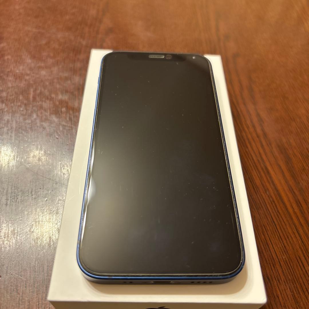 iPhone12mini 本体 128GBブルー カバー箱付き バッテリー76%