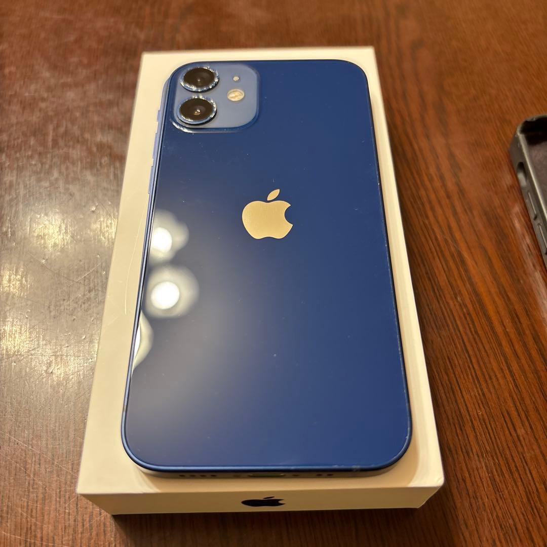 iPhone12mini 本体 128GBブルー カバー箱付き バッテリー76%