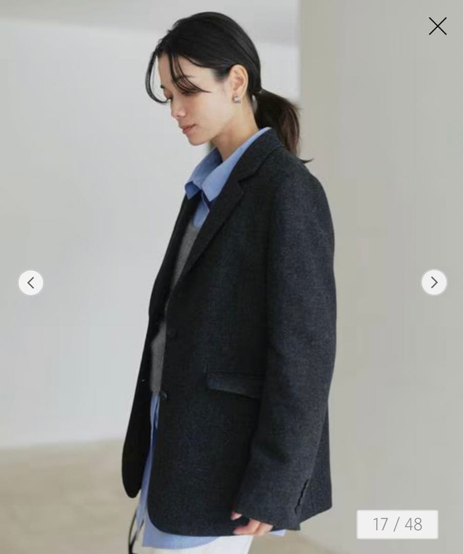 グリーンレーベルリラクシング　ウーリー テーラード ジャケット