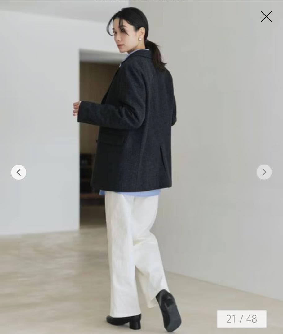 グリーンレーベルリラクシング　ウーリー テーラード ジャケット