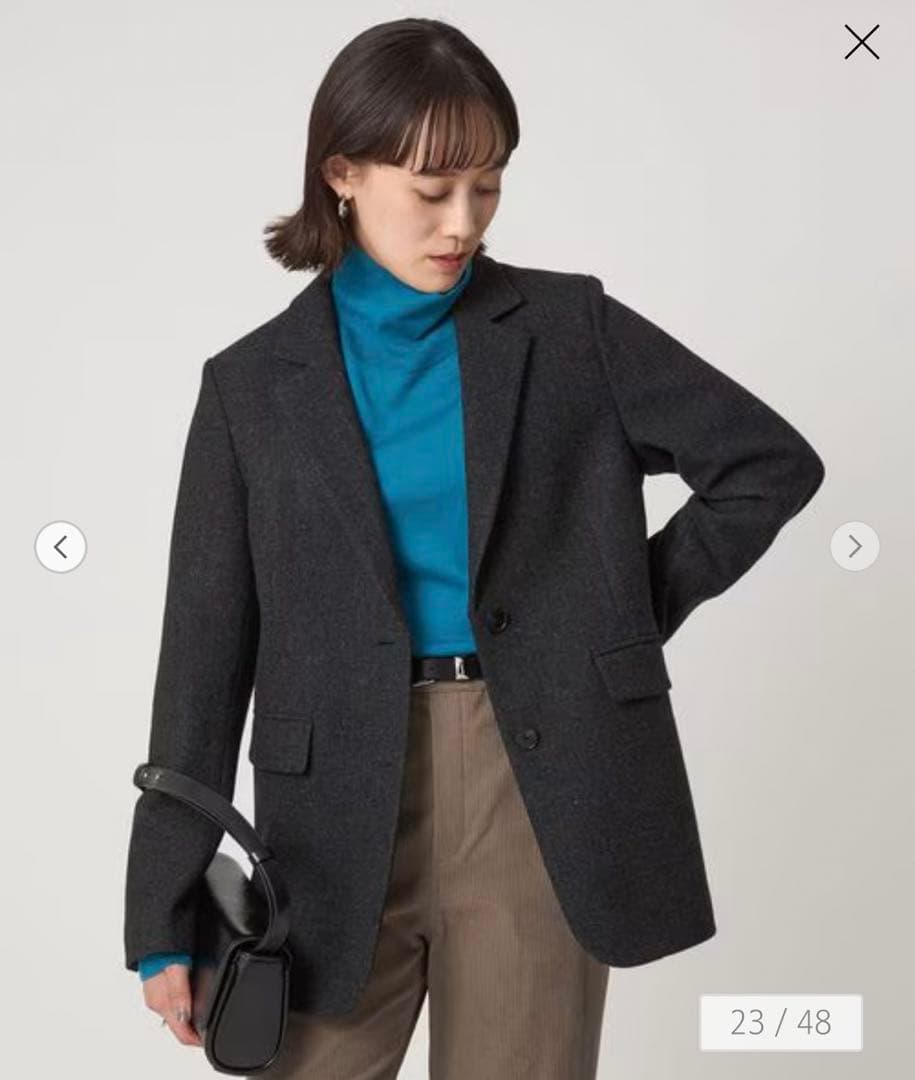 グリーンレーベルリラクシング　ウーリー テーラード ジャケット