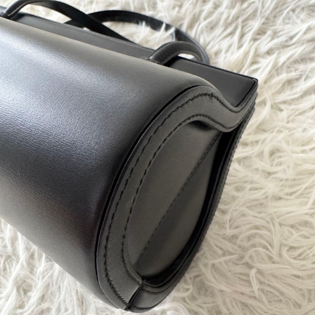 【ロエベ】フォーマル　ハンドバッグ　黒　シープスキン　冠婚葬祭　保存袋