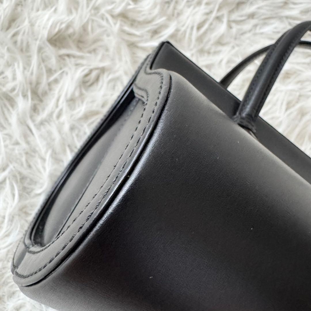 【ロエベ】フォーマル　ハンドバッグ　黒　シープスキン　冠婚葬祭　保存袋