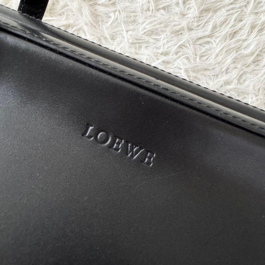 【ロエベ】フォーマル　ハンドバッグ　黒　シープスキン　冠婚葬祭　保存袋