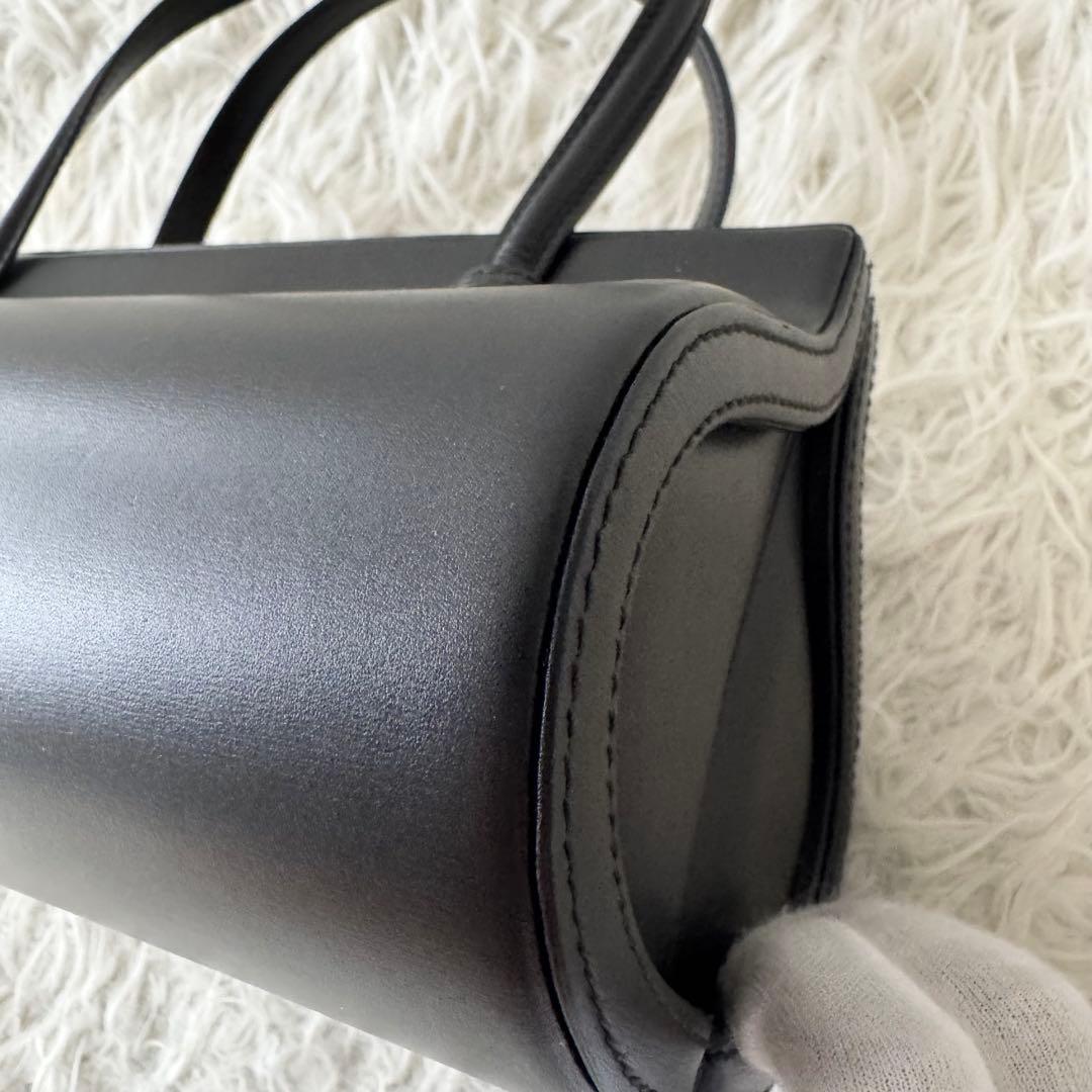 【ロエベ】フォーマル　ハンドバッグ　黒　シープスキン　冠婚葬祭　保存袋