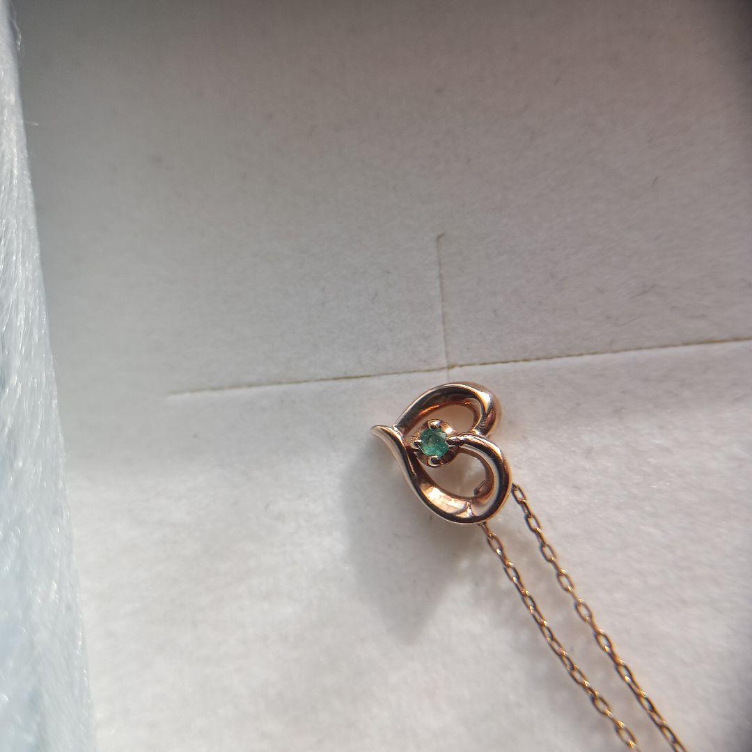 canal4℃エメラルド石K10ネックレス