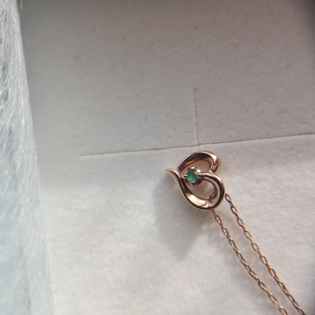 canal4℃エメラルド石K10ネックレス