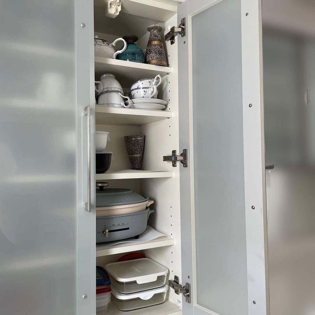 に*ん様 【大容量】Pamouna FDseries食器棚　パールホワイト　幅1