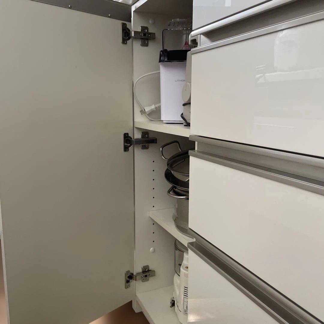 に*ん様 【大容量】Pamouna FDseries食器棚　パールホワイト　幅1