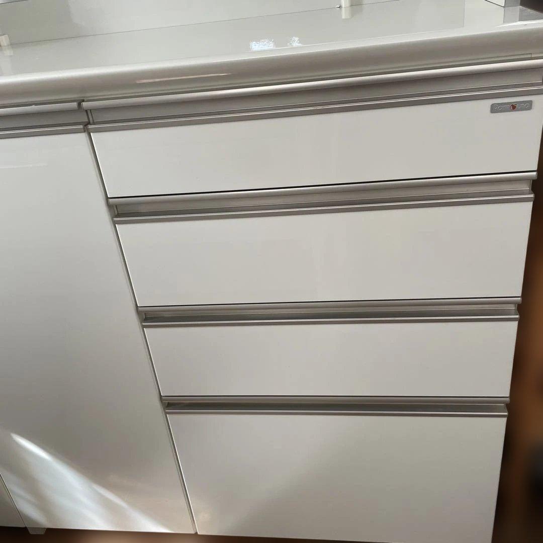 に*ん様 【大容量】Pamouna FDseries食器棚　パールホワイト　幅1